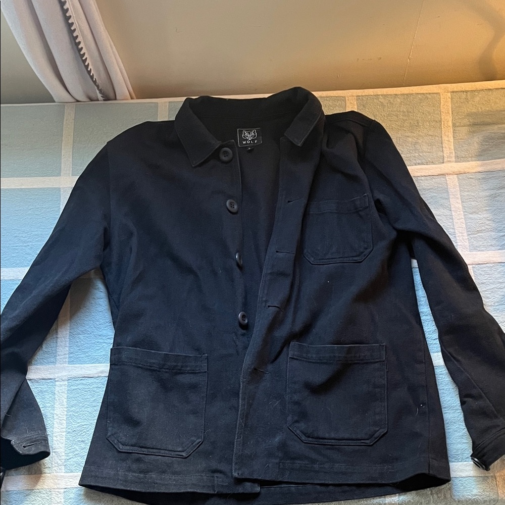 WOLF Black Men's Chore Coat